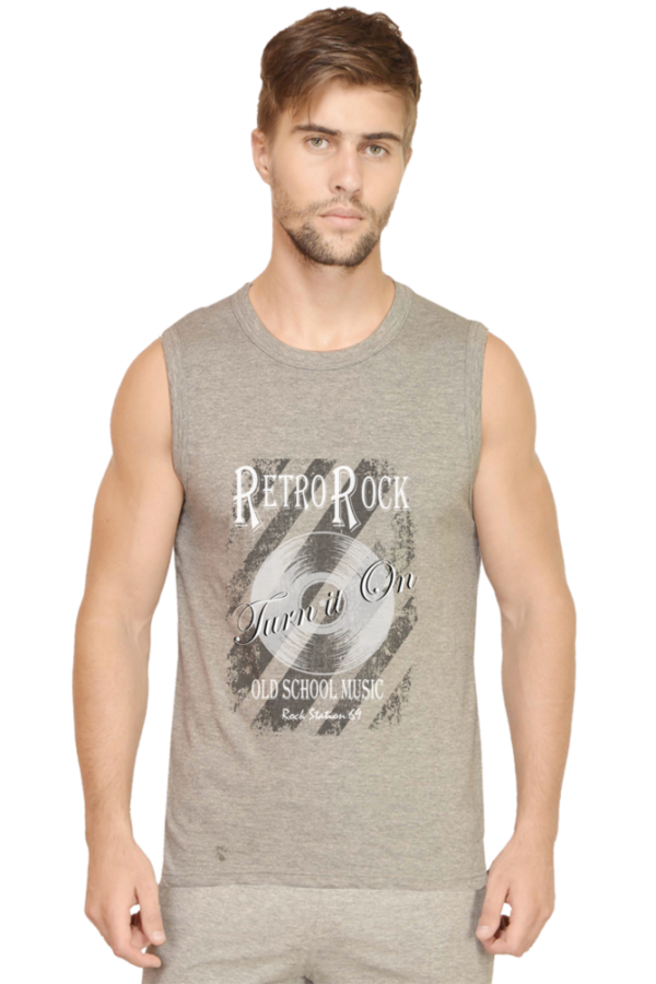 Sleeveless T-Shirt - Rock Station 69 - Retro Rock - Image 2