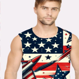 Sleeveless AOP T-Shirt - Star N Stripes - 3