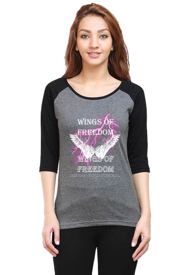 Raglan T-Shirt - Black-Charcoal