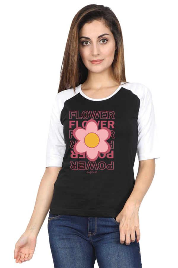 Raglan T-Shirt - White-Black