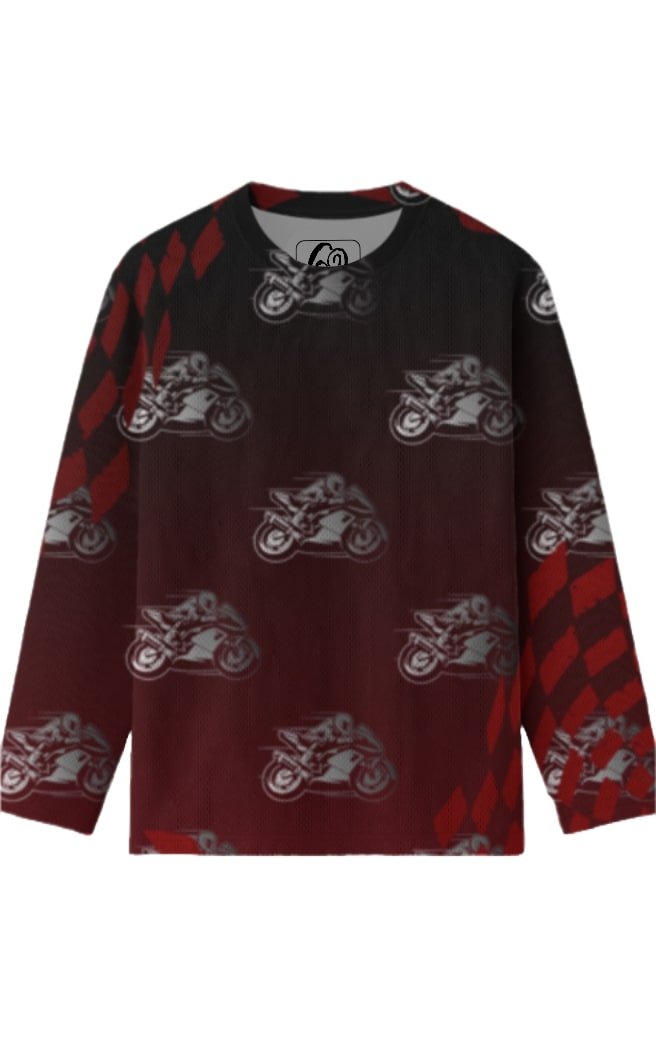 Biker Sweatshirt - Superbike - Maroon