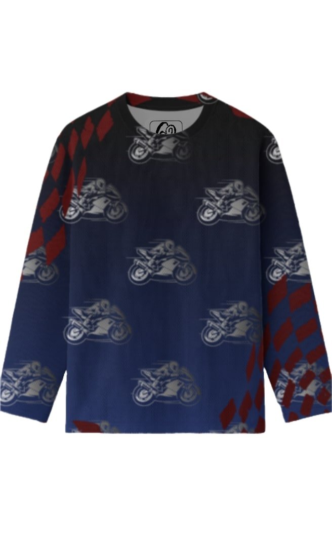 Biker Sweatshirt - Superbike - Navy Blue
