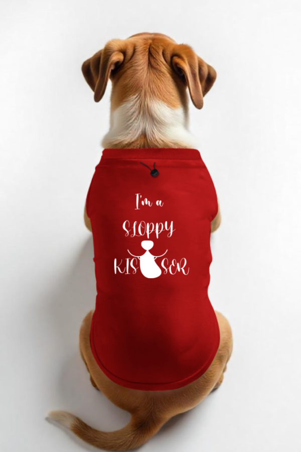 Dog T-Shirt - Sloppy Kisser - Red