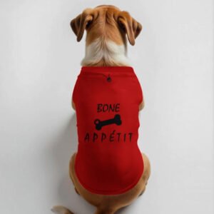 Dog T-Shirt - Bone Appetit - Red