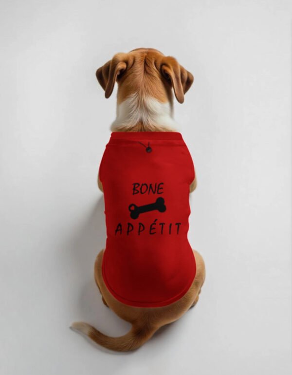 Dog T-Shirt - Bone Appetit - Red