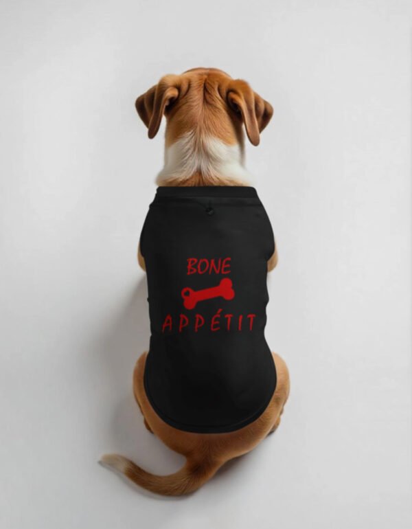 Dog T-Shirt - Bone Appetit - Black