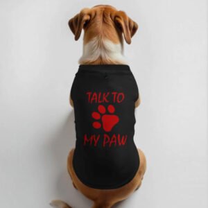 Dog T-Shirt - Talk to My Paw - Bk
