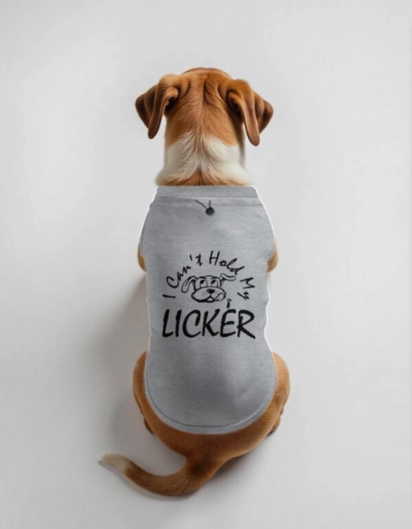 Dog T-Shirt - Licker - Grey Melange