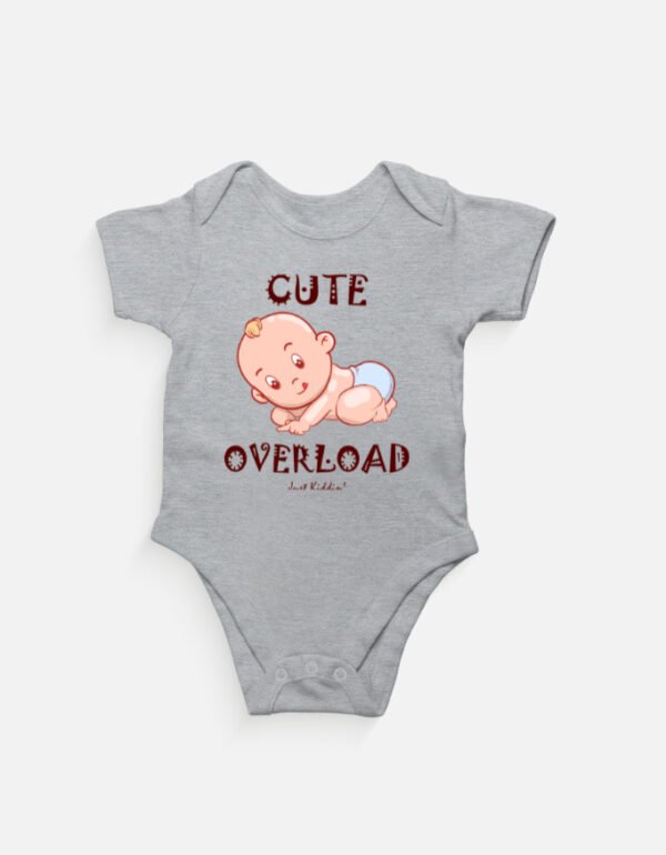 Baby Romper - Cute Overload - Grey Melange