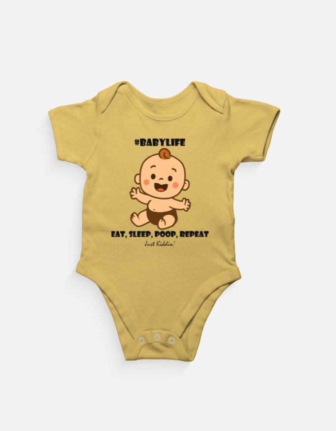 Baby Romper - Baby Life - Yellow