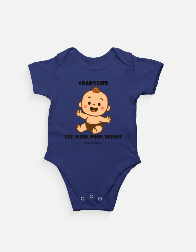 Baby Romper - Baby Life - Royal Blue