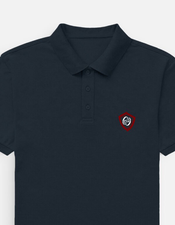 Polo T-Shirt - Motif - Navy Blue