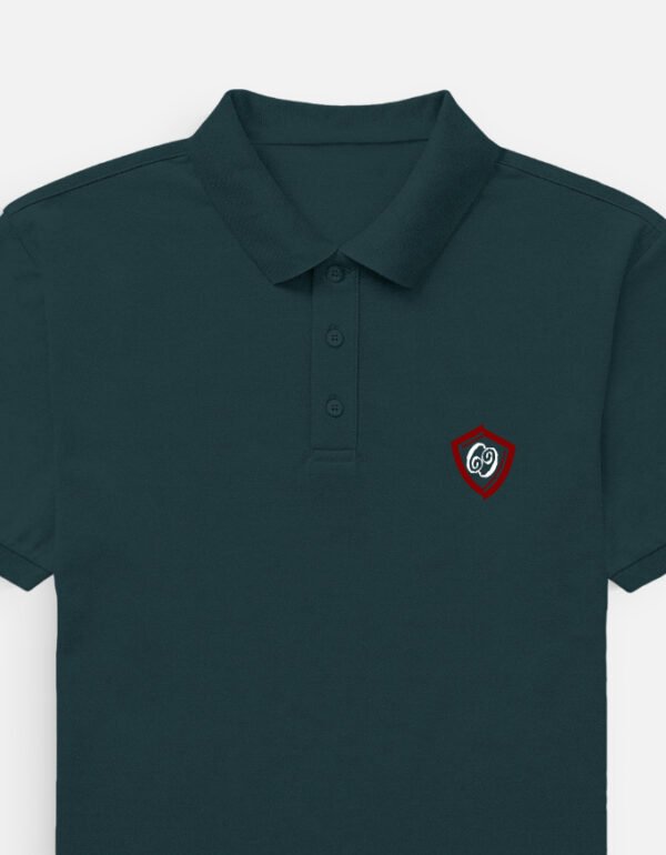 Polo T-Shirt - Motif - Petrol Blue