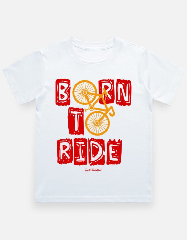 Kids T-Shirt - Born To Rode - White