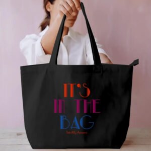 Dual Compartment Tote Bag - Its In The Bag - Black