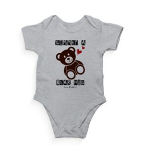 Baby Romper - Bear Hug - Grey Melange