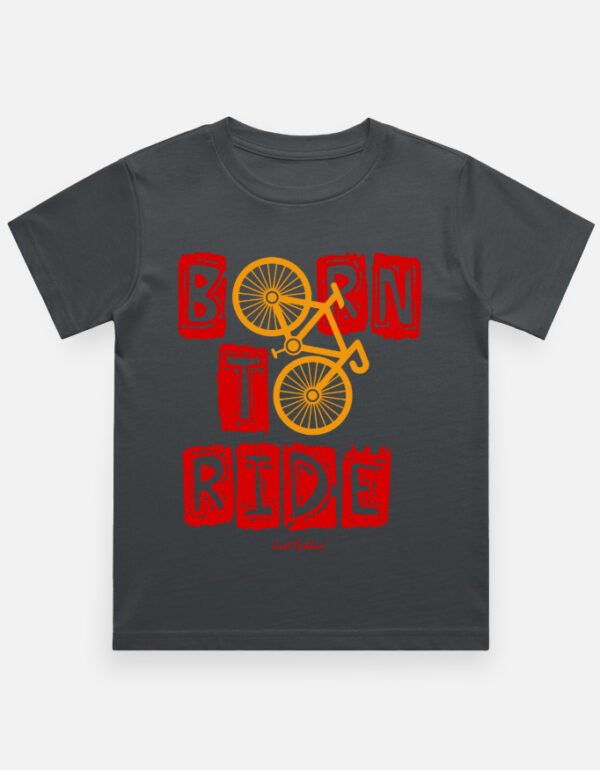 Kids T-Shirt - Born To Rode - Steel Grey