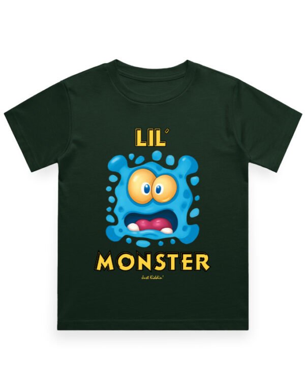 Kids T-Shirt - Lil Monster - Bottle Green