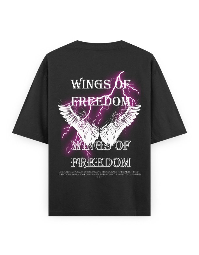 Oversized Classic T-Shirt - StreetStyle 69 - Wings Of Freedom - Image 15