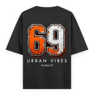 Oversized Baggy Graphic Tees - Urban Vibes - Black