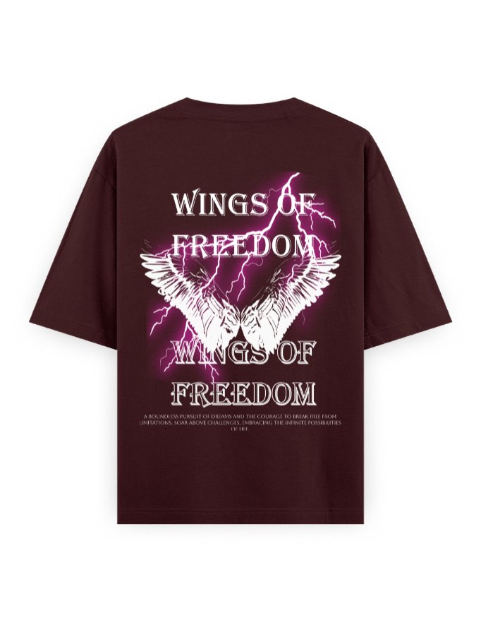 Oversized Classic T-Shirt - StreetStyle 69 - Wings Of Freedom - Image 3
