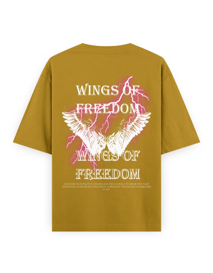 Oversized Classic T-Shirt - StreetStyle 69 - Wings Of Freedom - Image 5