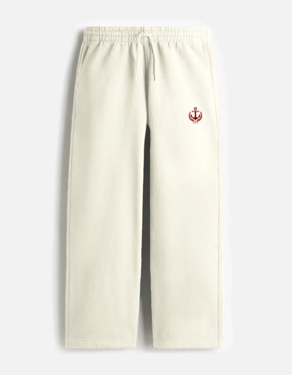 Trendy Baggy Sweatpants Outfit - Seafarer - Off White