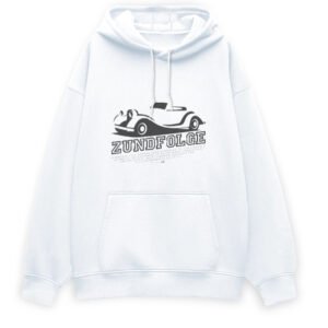 Oversized Pullover Hoodie - Retro - Zundfolge -White