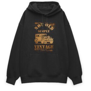 Oversized Pullover Hoodie - Not Old - Black
