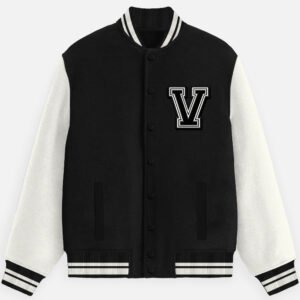 Unisex Varsity Jacket - V - Black